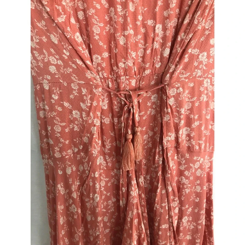 Eyeshadow Floral Flutter Sleeve Romper Terracotta Boho V-Neck XL - Picture 6 of 6